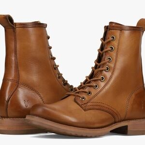 Frye leather lace-up combat boots, women’s size 7.5